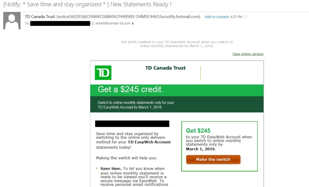 How do you log on to your TD Canada account?