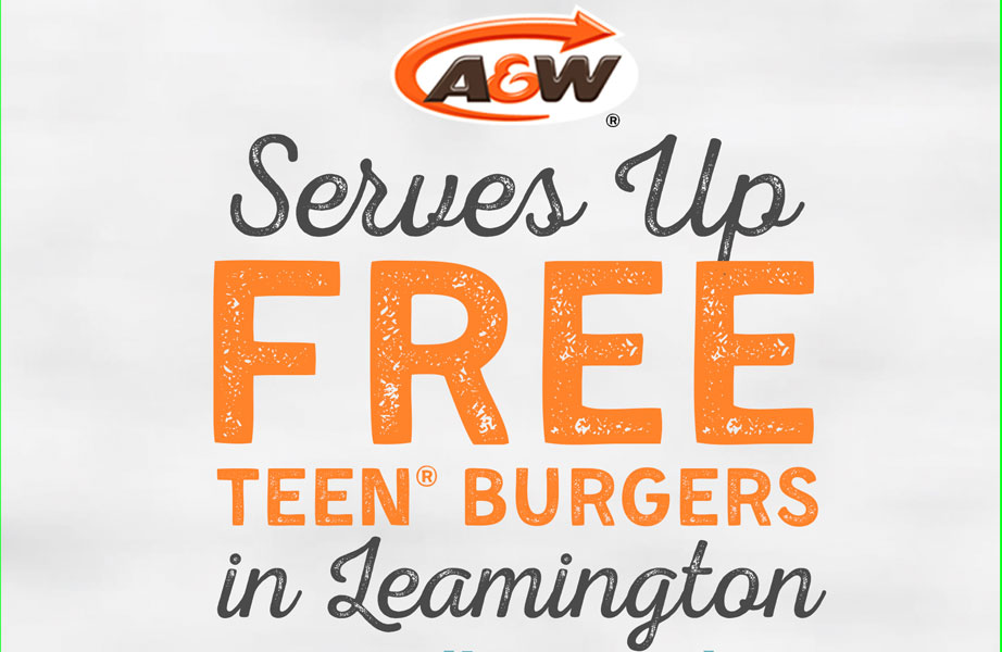 A&W Leamington free teen burgers