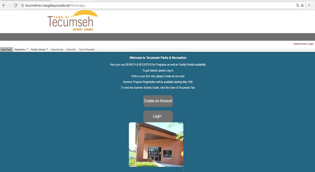 TECUMSEH PARKS & RECREATION DEPARTMENT LAUNCHES ONLINE PORTAL
