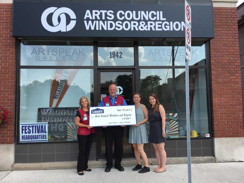WINDSOR COMMUNITY GALLERY GETS DONATION FFROM LOWE’S HEROES