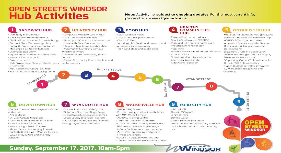 2017 Open Streets Windsor- Ontario 150 Celebration