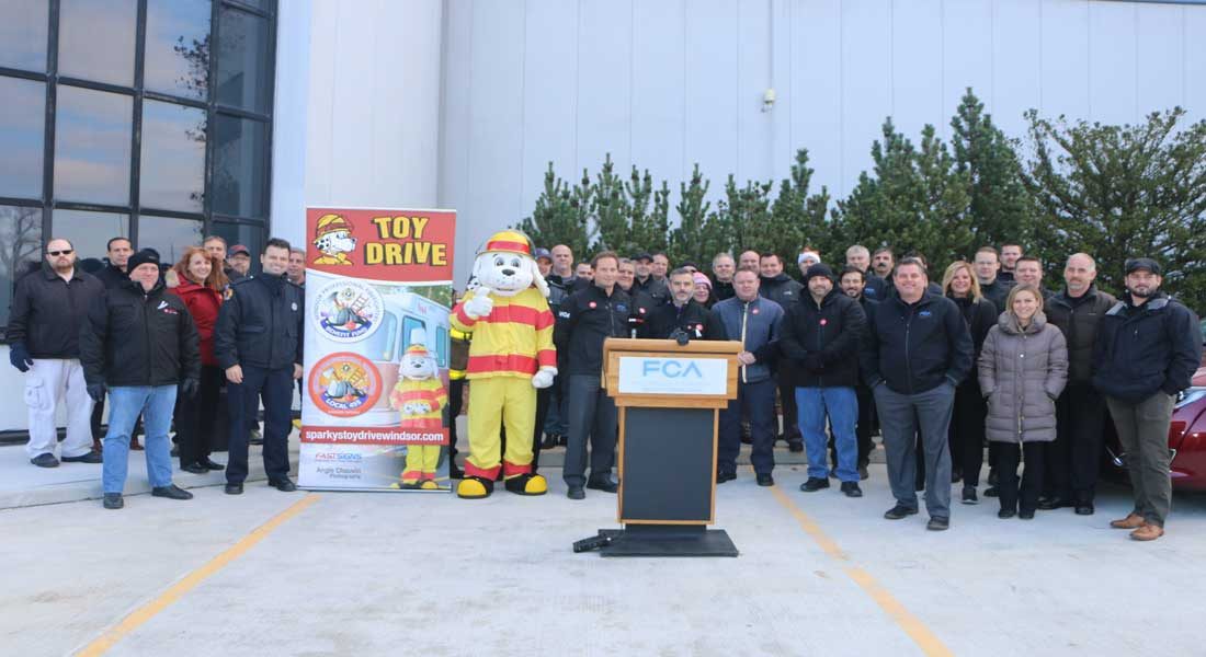 Windsor Assembly Plant Fills Eight Windsor-Built Chrysler Pacifica Minivans with Donated Toys for Sparky’s Toy Drive 