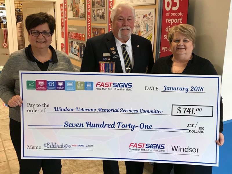 Celebration of Giving: FASTSIGNS Windsor Raises Money for Local Non-Profit Organizations