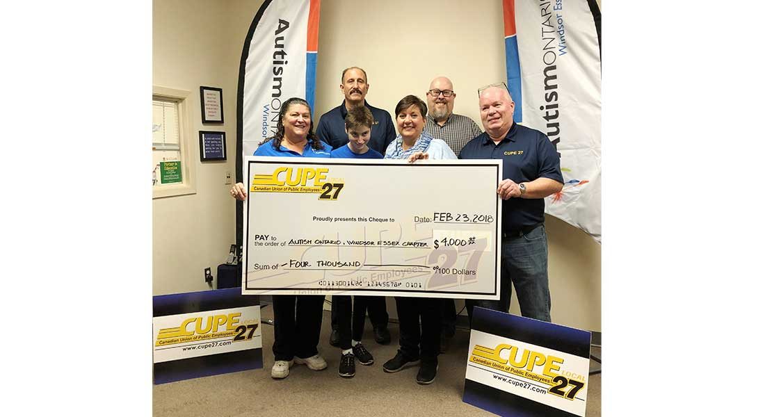CUPE Local 27 Supporting Autism Programs in Windsor Essex