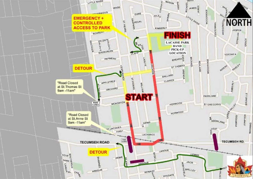 2018 Tecumseh Corn Festival Parade Route