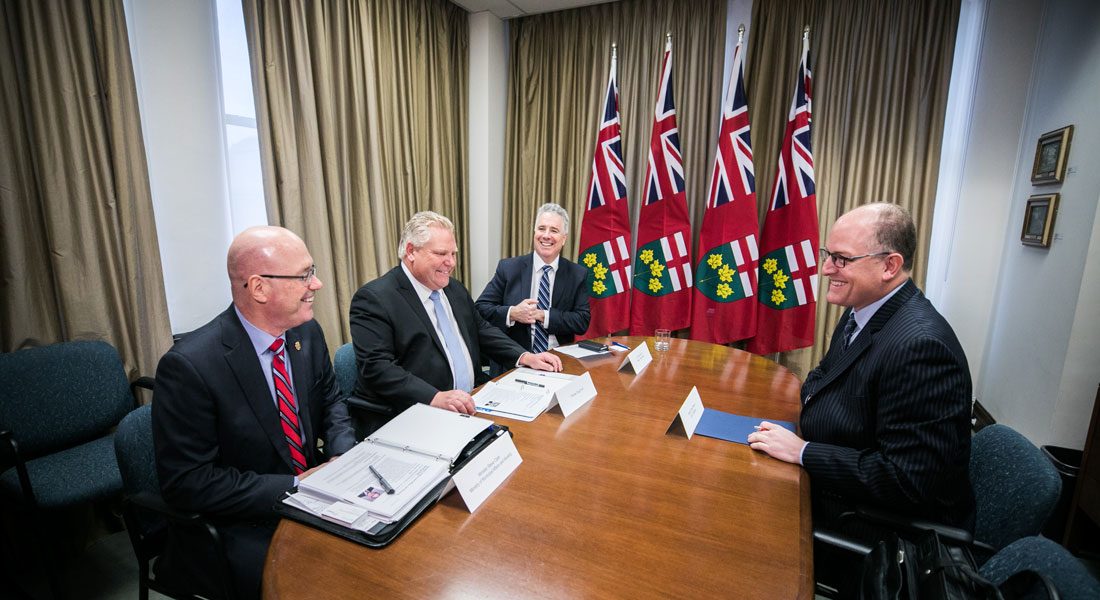 Premier Ford Meets with Drew Dilkens to Grow the Economy and Deliver Better Services
