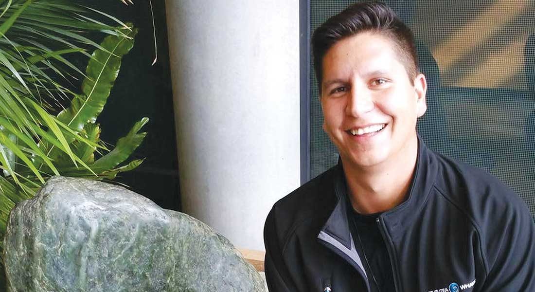 Matthew Nahdee is pictured in the fall of 2018 in Aotearoa (the Māori name for New Zealand) where he was conducting a workshop. Photo courtesy of Jon Araujo. 