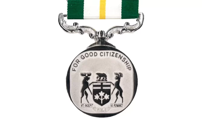 Windsorite Awarded Ontario Medal for Good Citizenship